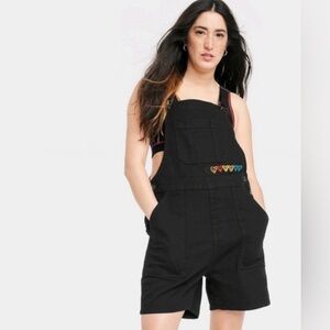 Target PRIDE shortall overalls shorts black jeans design by Humberto Cruz 3X NWT